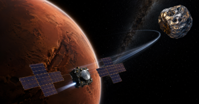 NASA Psyche пролетела у Марса по пути к металлическому астероиду