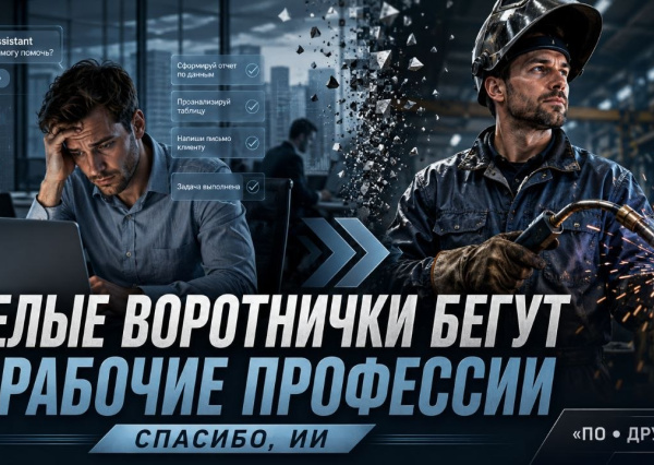 Белые воротнички бегут в рабочие профессии. Спасибо, ИИ