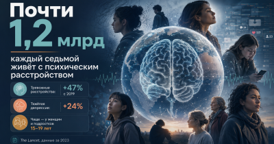 Почти 1,2 млрд человек живут с психическими расстройствами — данные The Lancet
